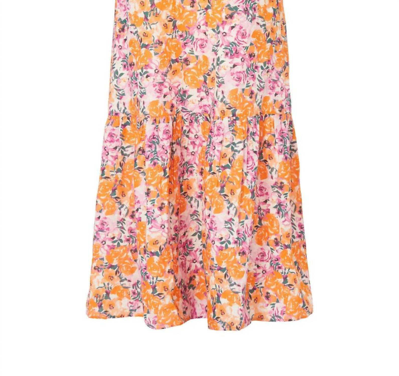Something Navy - Floral Tiered Skirt