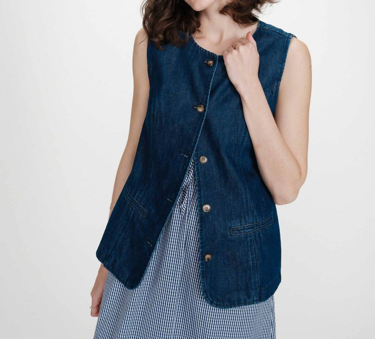 Grace & Mila - Vallon Front Waistcoat Denim Vest