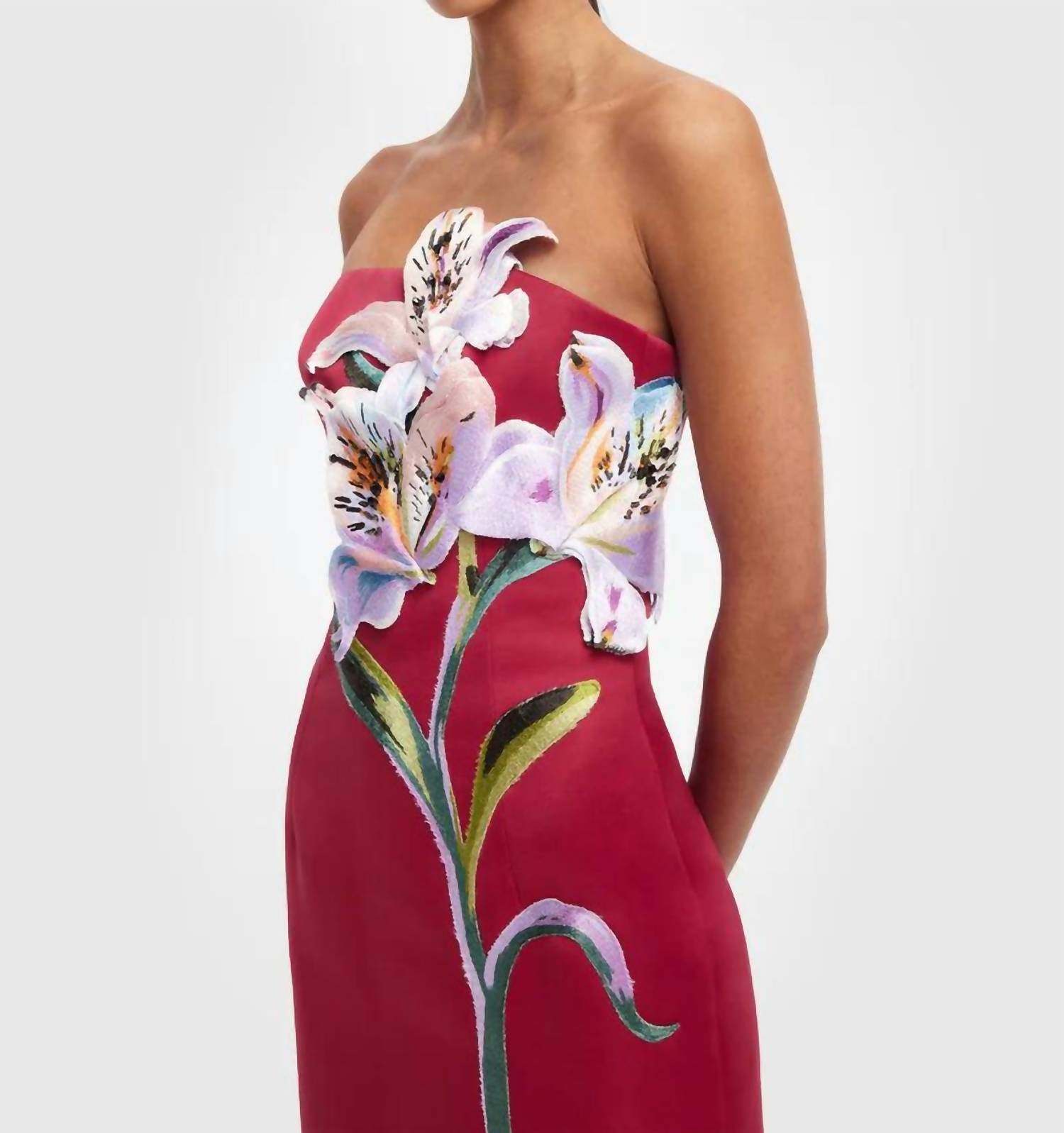 Leo Lin - Rayna Applique Floral Maxi Dress