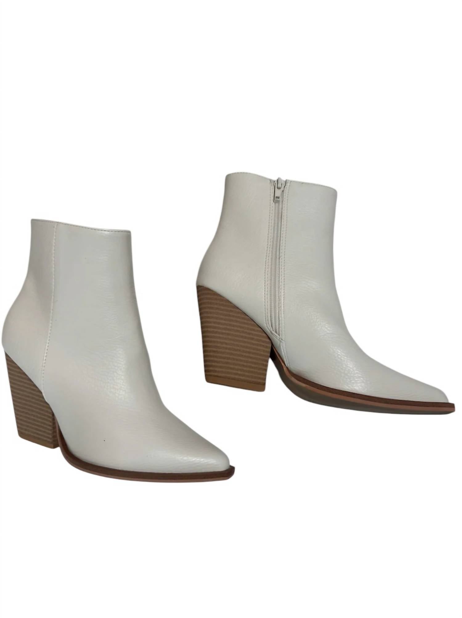 OASIS SOCIETY Women's Sonia Booties in white - women's shoe - alternate view