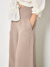 Apricot - Wide Leg Gauze Trouser