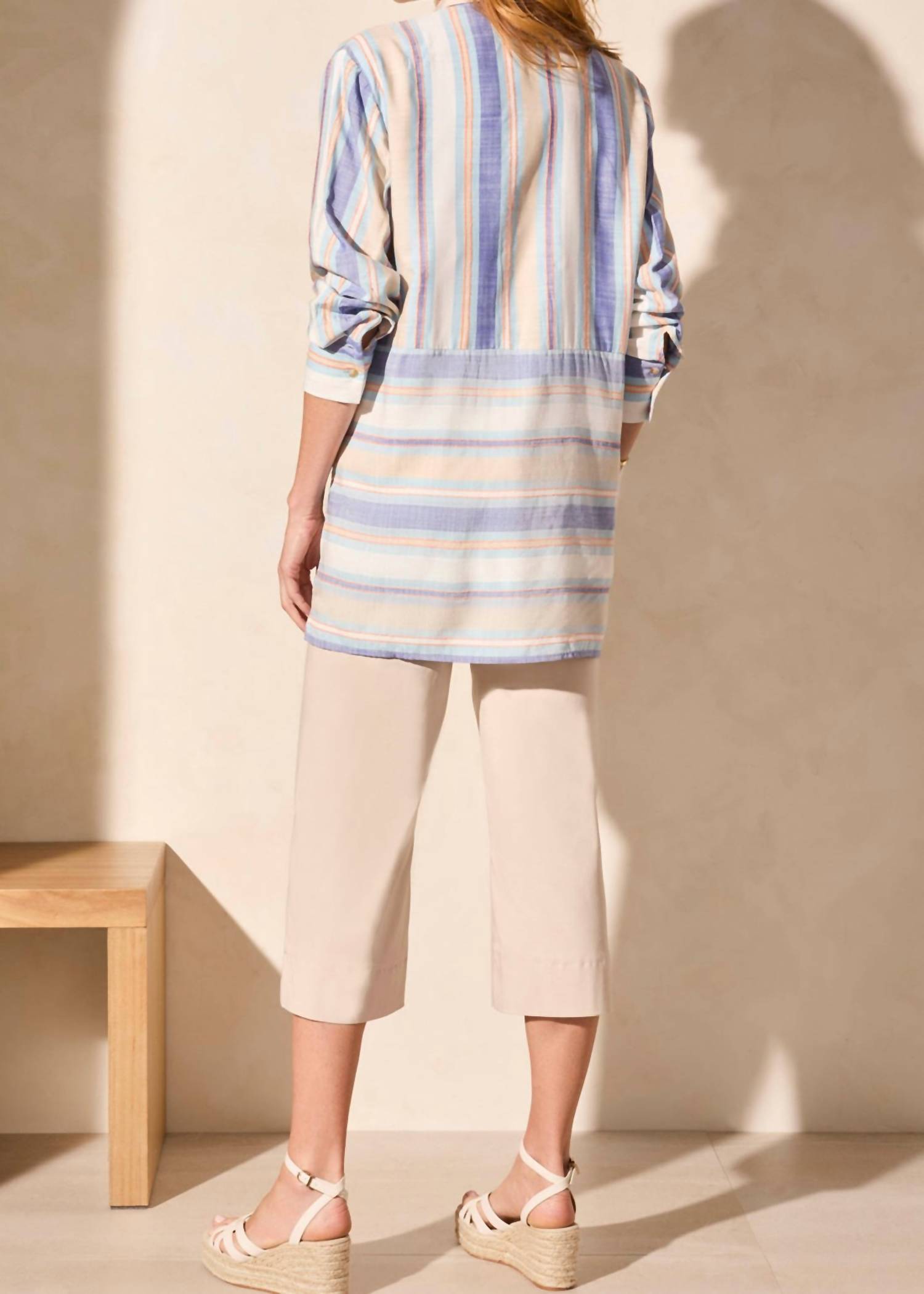 Tribal - Long Sleeve Button Front Blouse