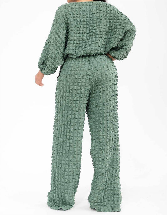 Karen Kane - Bubble Top And Pants Set