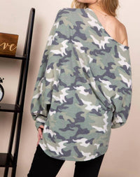 Emerald Collection - Slouchy One Shoulder Dolman Top