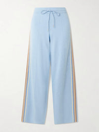 Guest In Residence Striped Cotton-blend Track Pants in residence striped cotton blend track pants in clear sky - women's pants - view 4