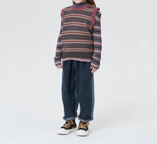 Kids Striped Knitted Vest