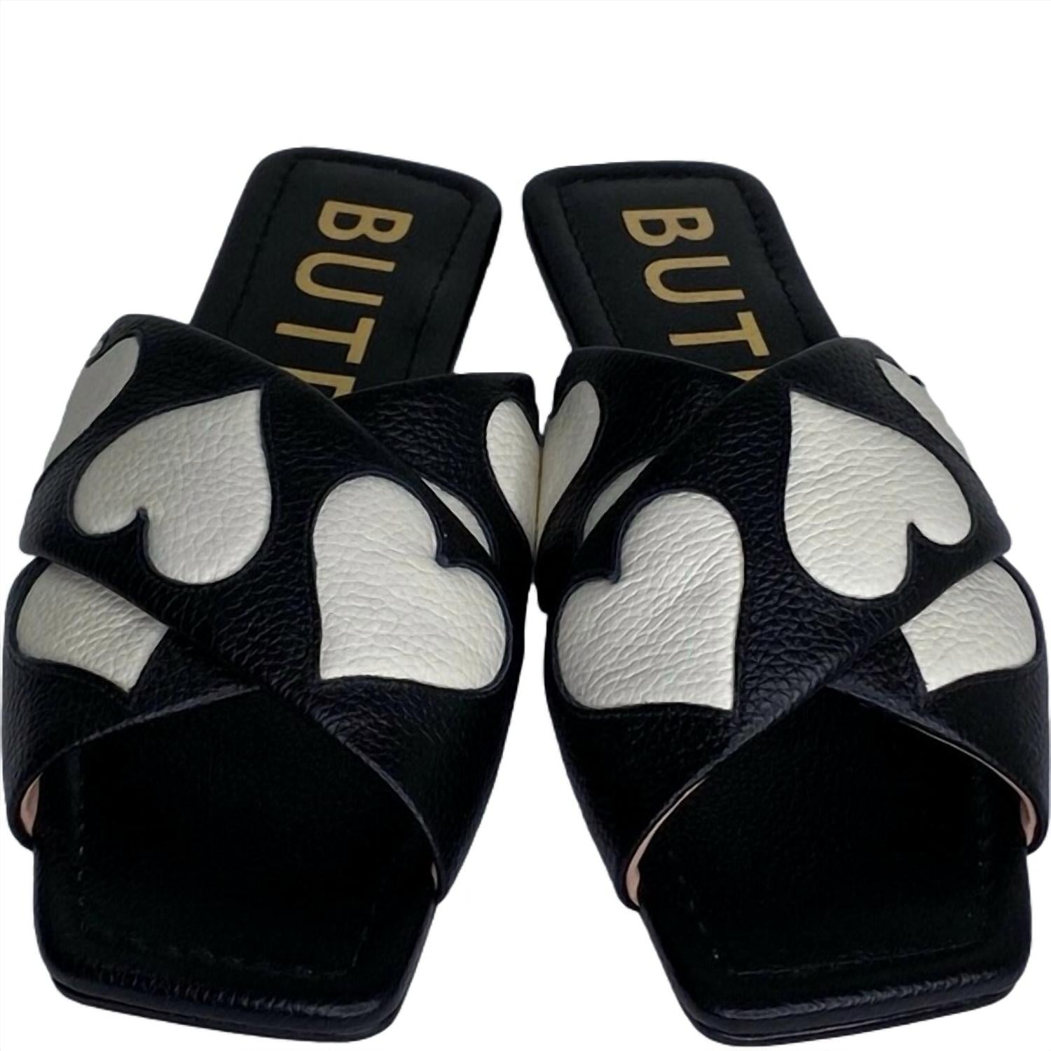 BUTRICH Women's Collins Heart Sandals in black - women's sandal