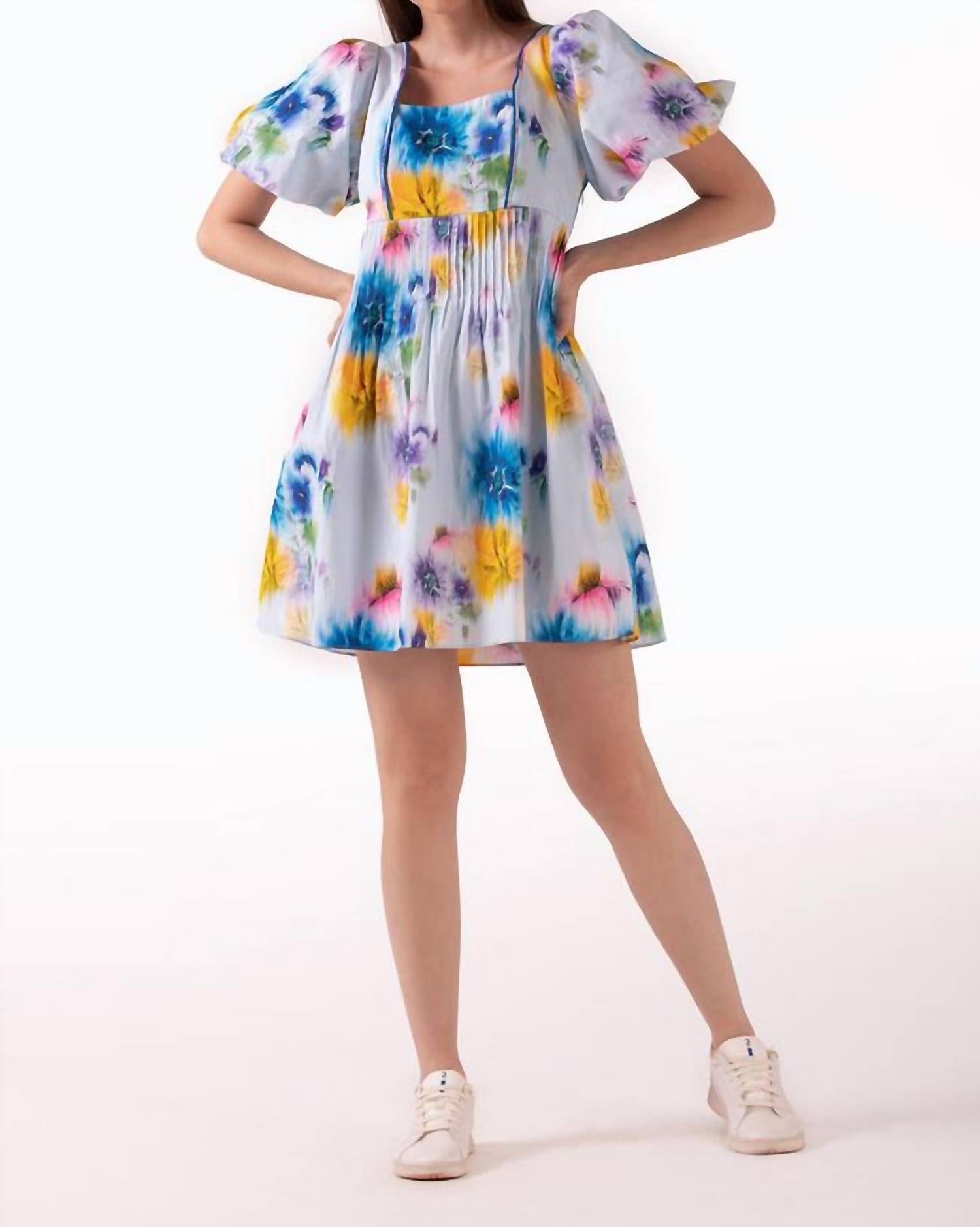 Celina Moon Jane Mini Dress in sky agadelle - women's dress