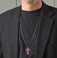 Montana Silversmiths - Men's Faded Glory Cross Usa Made Necklace