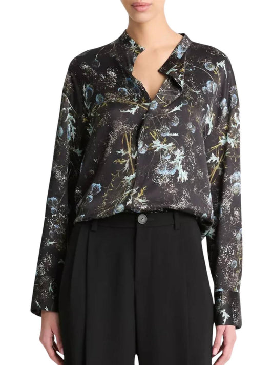 Vince - THISTLE DRAPED COLLAR BLOUSE