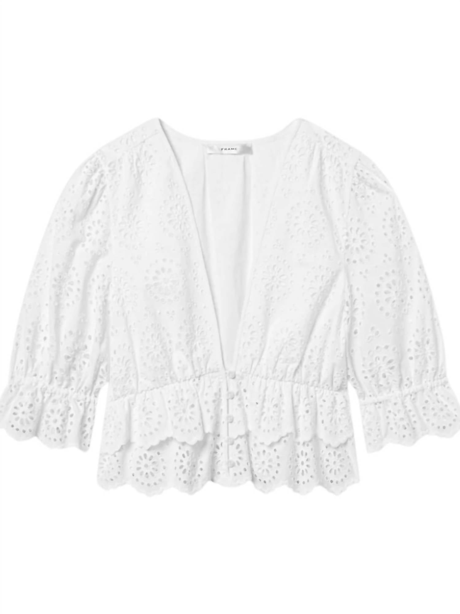 Frame - Solstice Eyelet Blouse