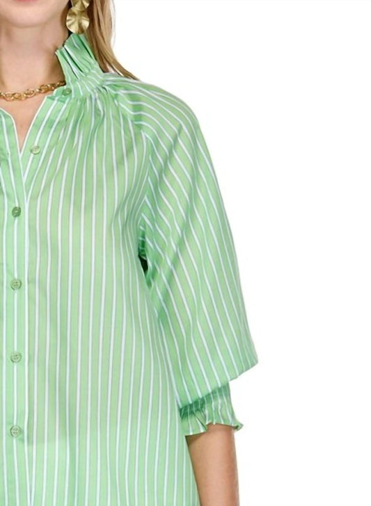 Jade - Gathers Neck 3/4 Sleeve Blouse