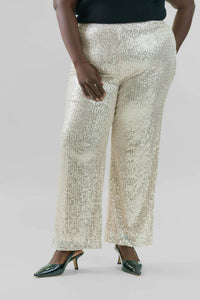 Skies Are Blue - Sequin Bell Party Pant - Plus
