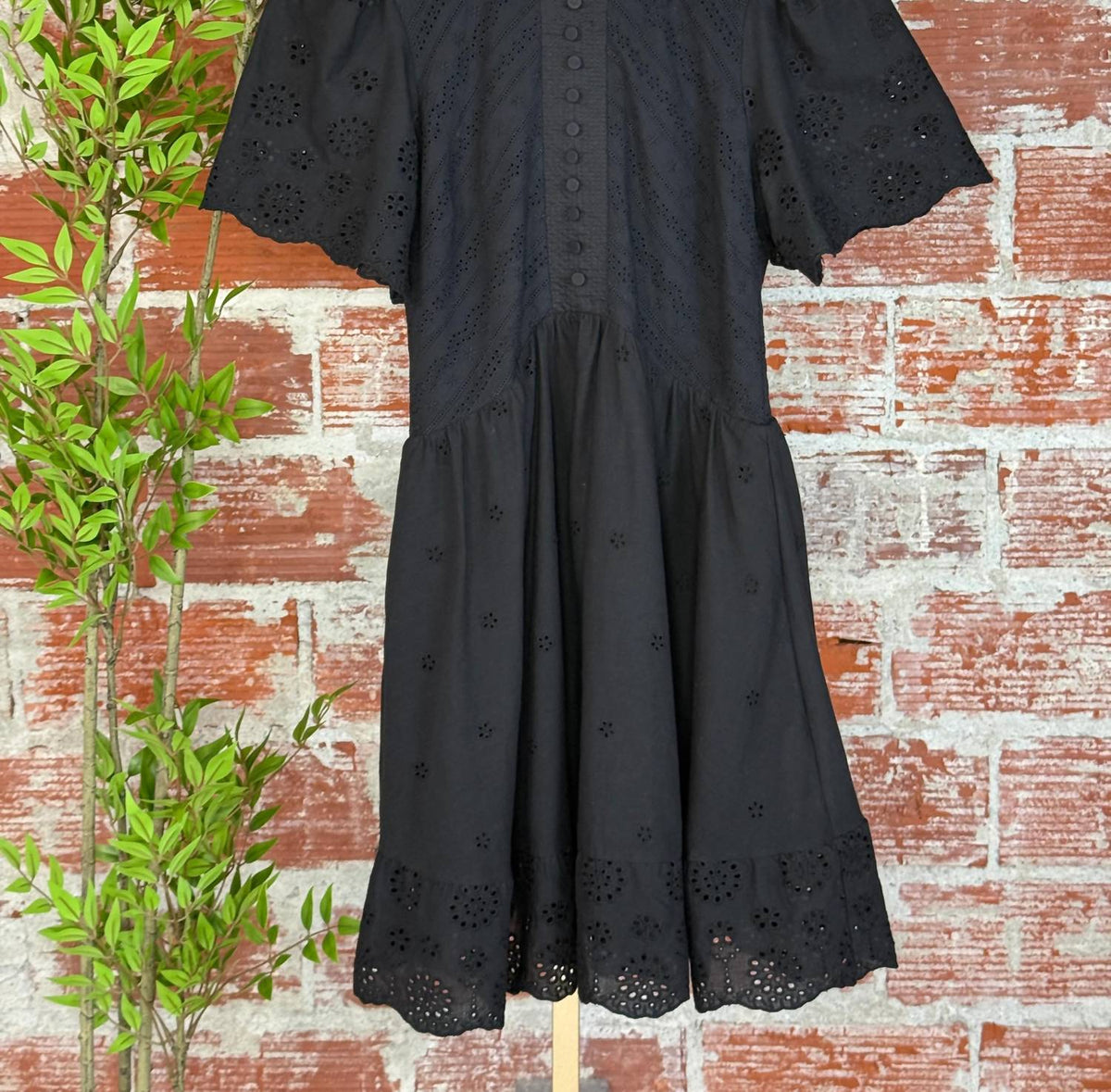 Zoe And Claire - Women's Eyelet Mini Dress