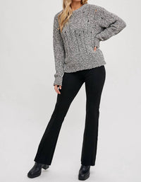 Urban Threads - Distressed Knit Pullover Sweater