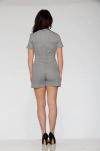 Orchid Bloom - Gingham Romper