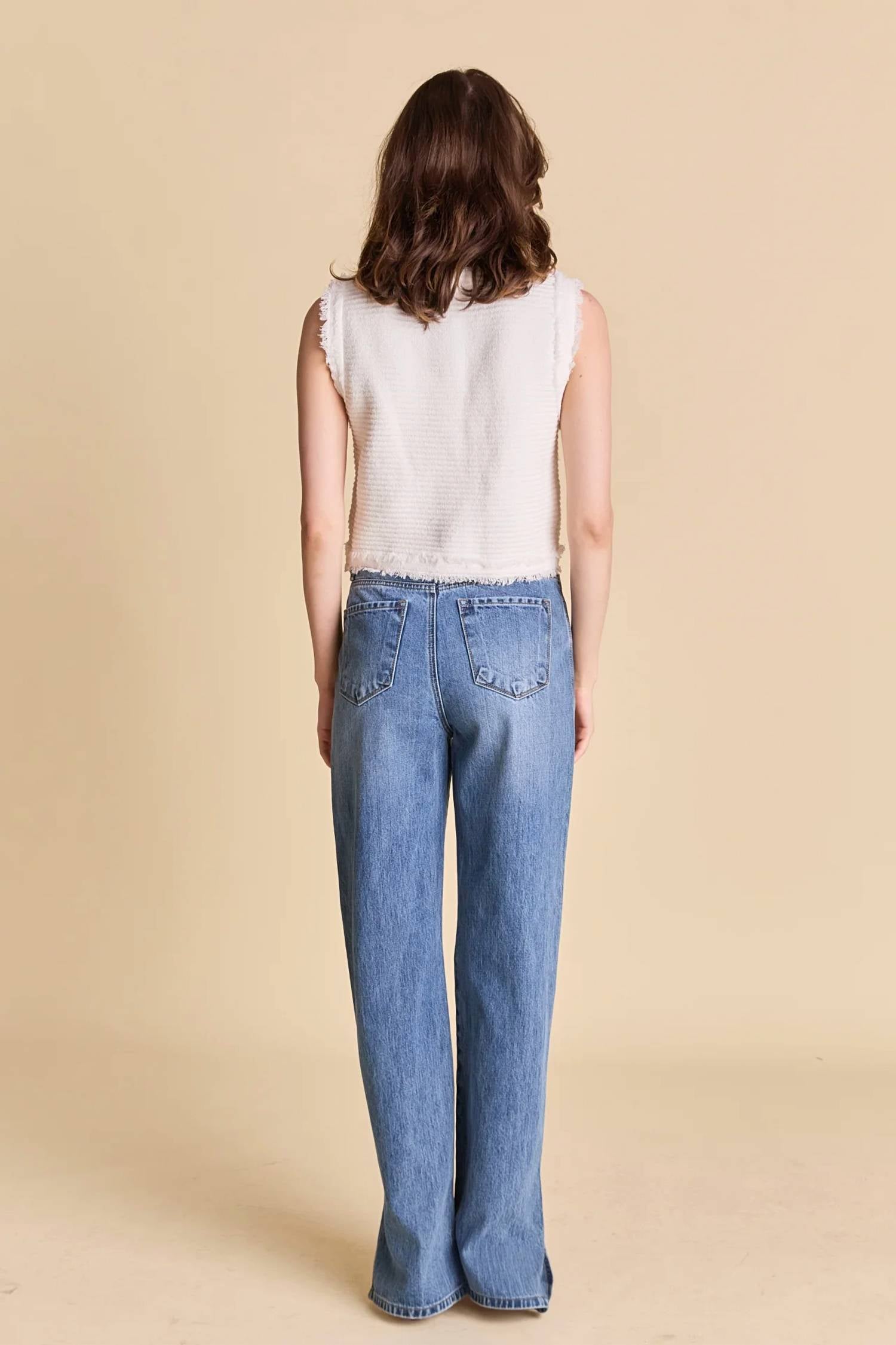 2.7 August Apparel - Julia Fringe Knit Top