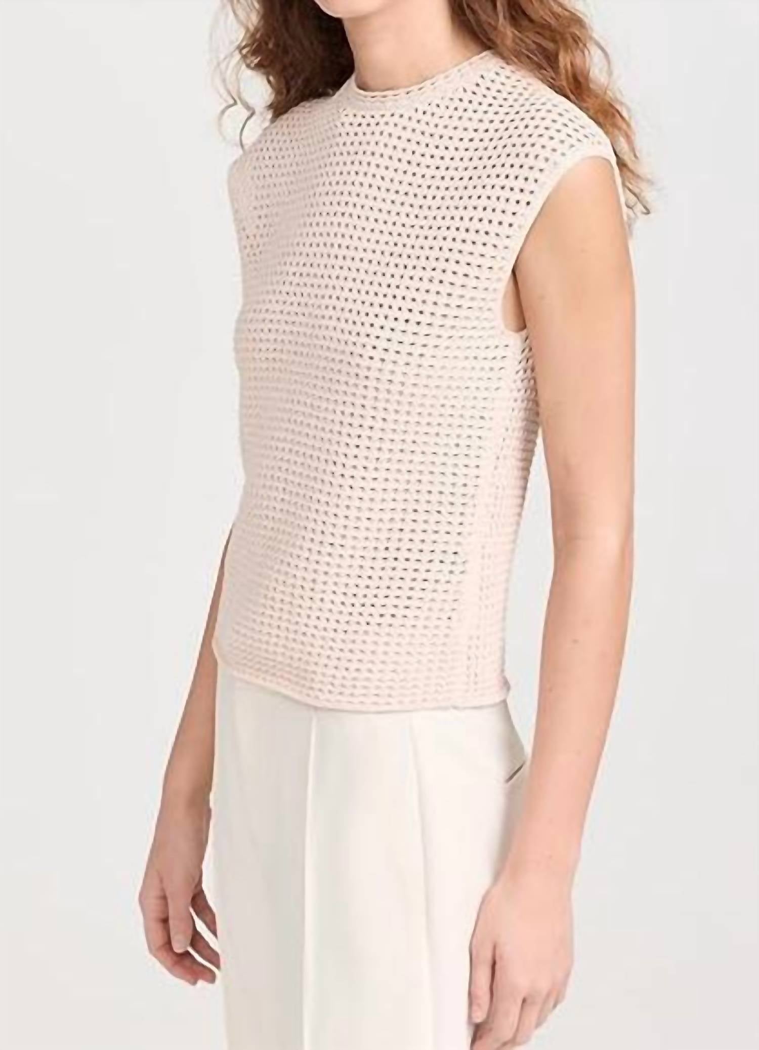 Vince - Mesh Stitch Crew Top