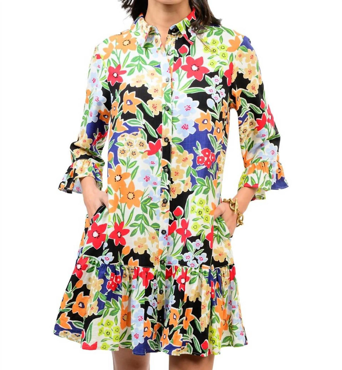 Uncle Frank - Wildflower Shirt Mini Dress