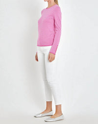 English Factory - Striped Boatneck Sweater Top