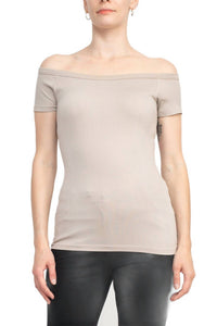 Alberto Makali - Off The Shoulder Solid Spandex Top