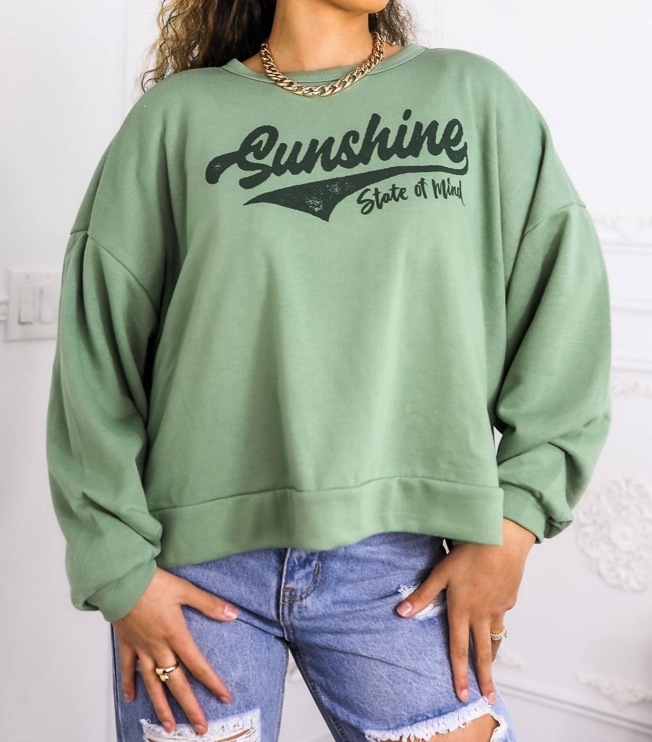 Surelymine - Sunshine State Of Mind Oversized Sweatshirt