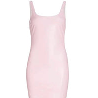 Amanda Uprichard - Margot Faux-leather Sleeveless Mini Dress