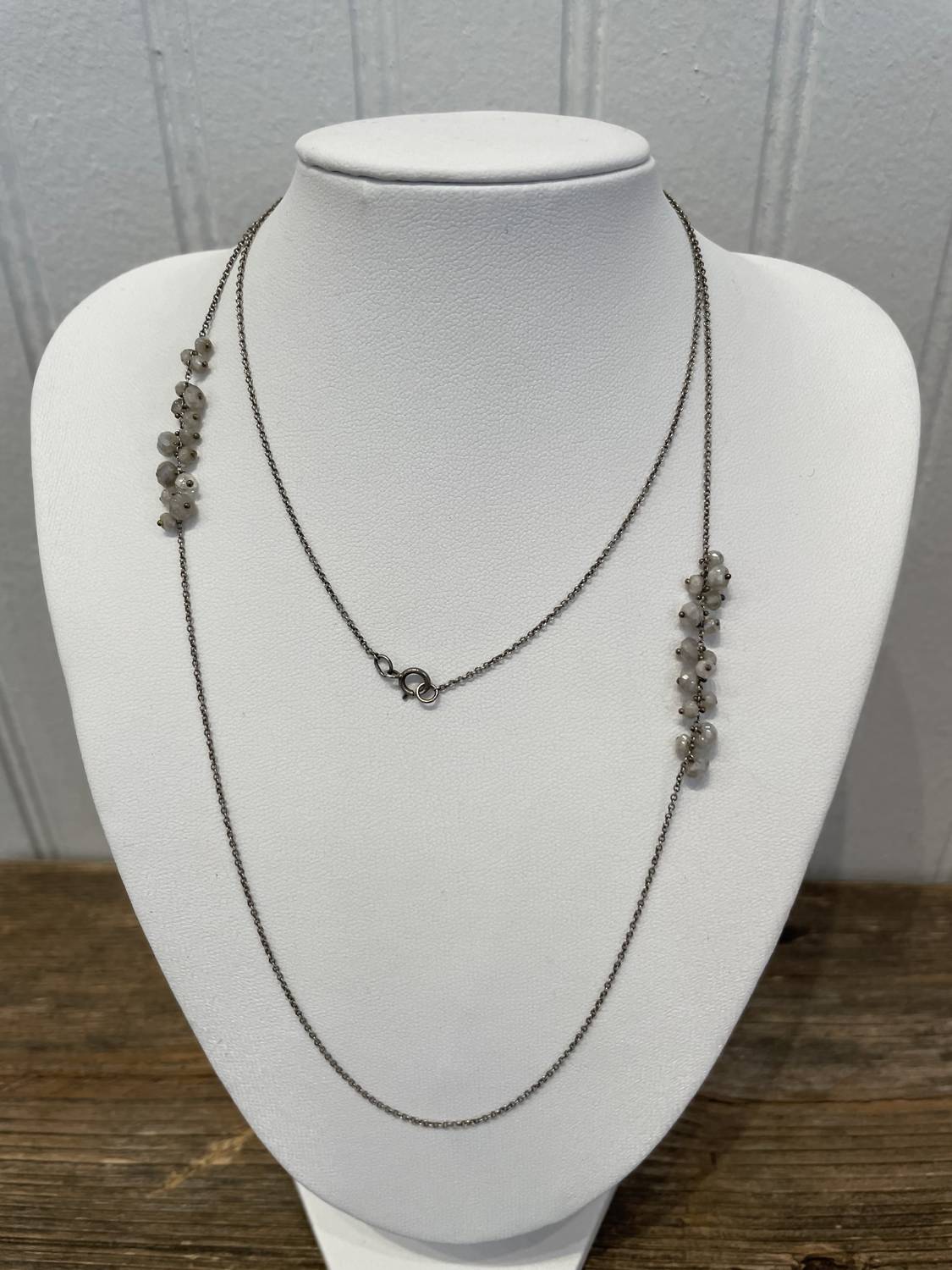Carol Workinger Studio - Small Rutilated Qtz Rosecut Necklace - 17-18"