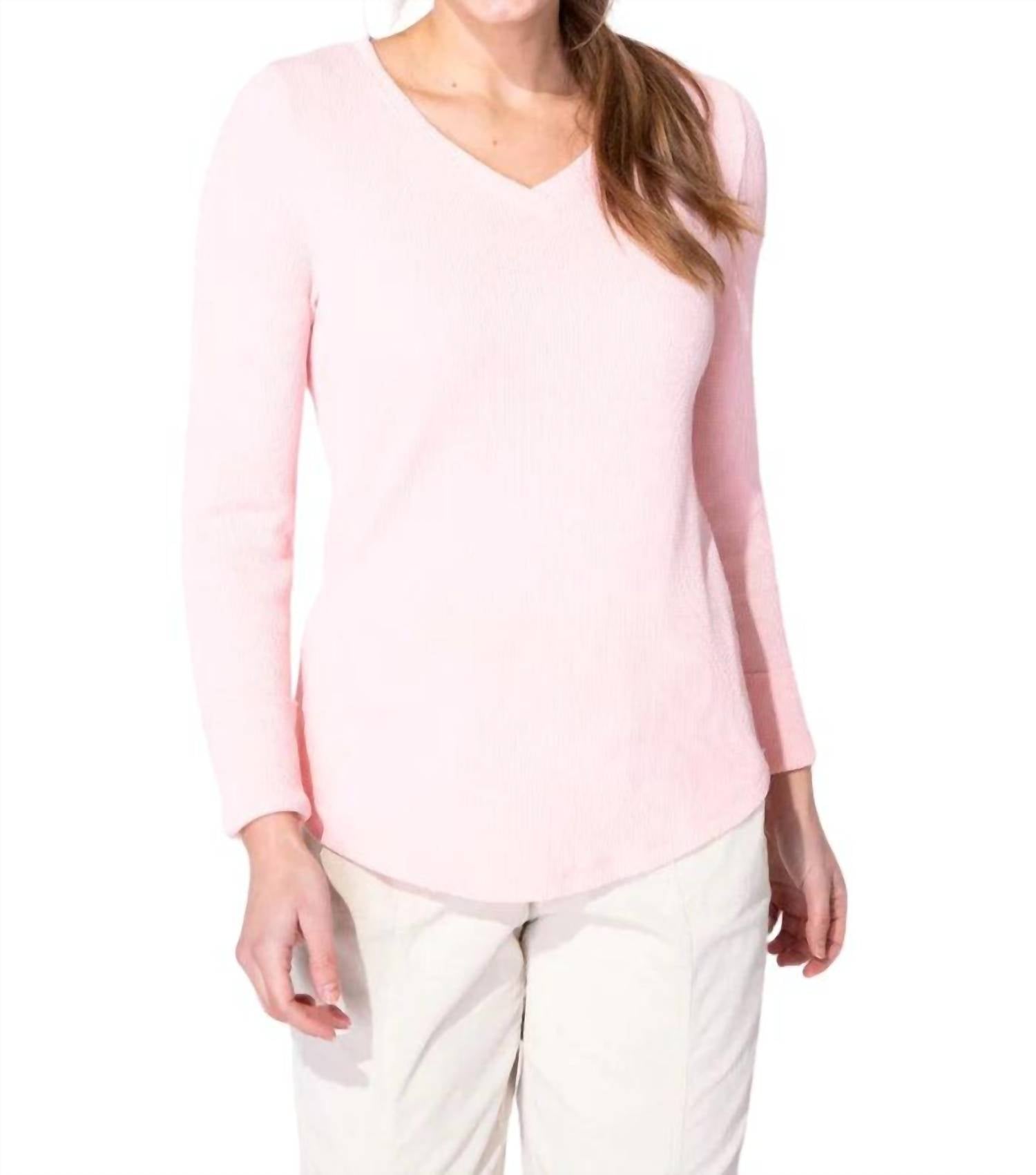 Escape By Habitat - Waffle Knit Hi-Lo V-Neck