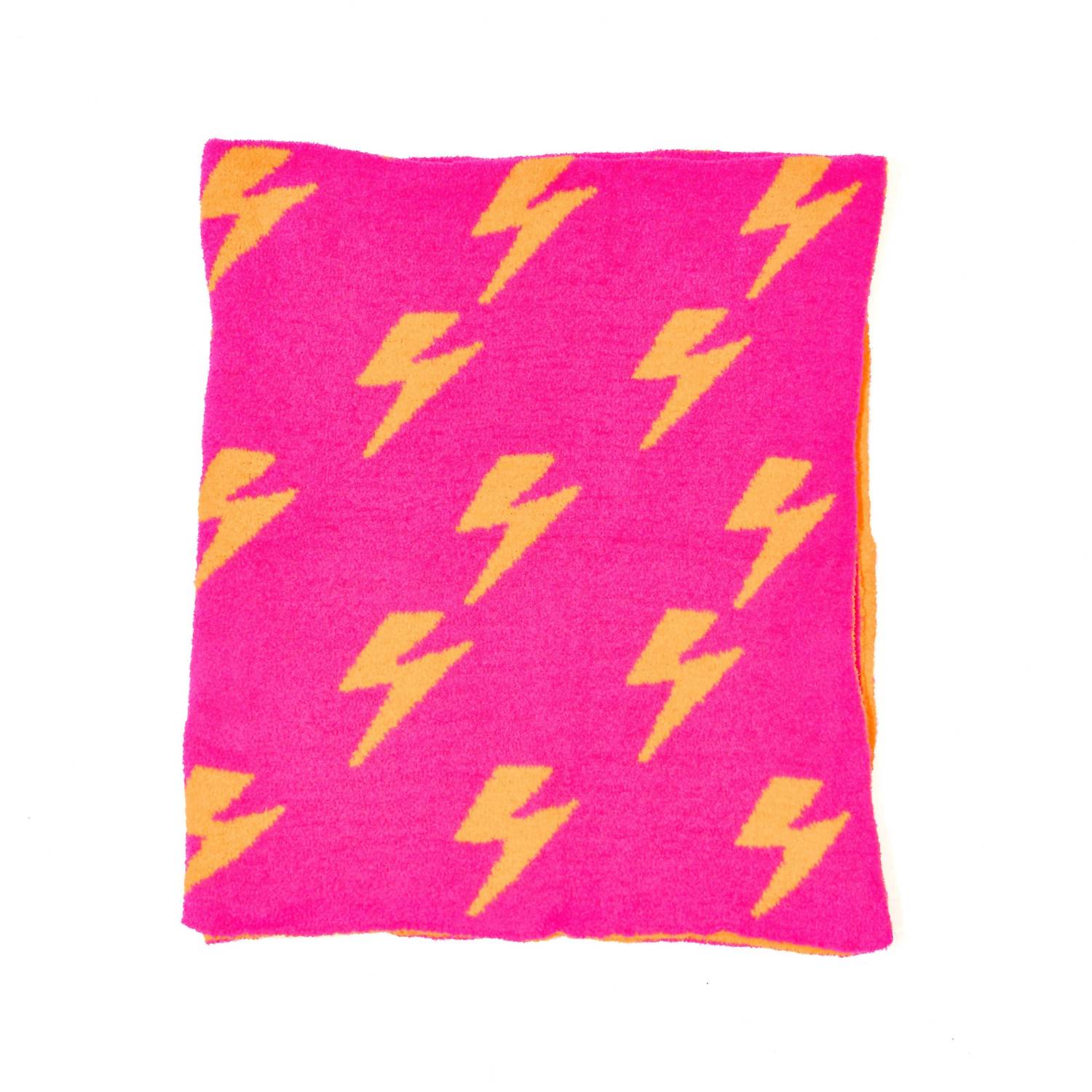 Malibu Sugar - Smiley Face & Lightning Plush Throw Blankets