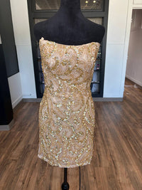 Sherri Hill - Women's Strapless Beaded Cocktail Dress