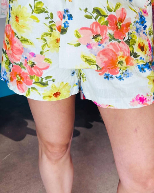 Fate By Lfd - Floral Linen Shorts