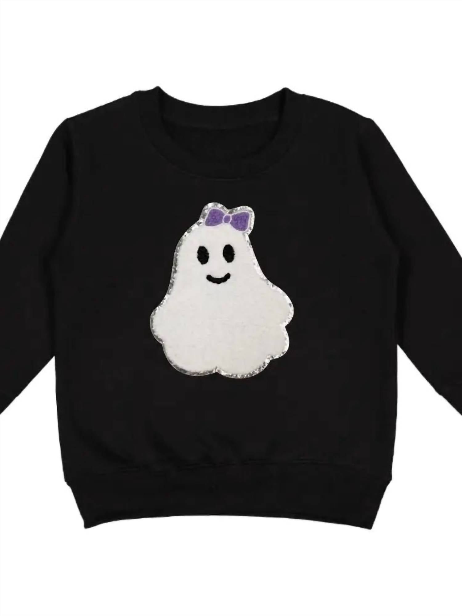 Sweet Wink - Kid's Ghost Patch Sweatshirt