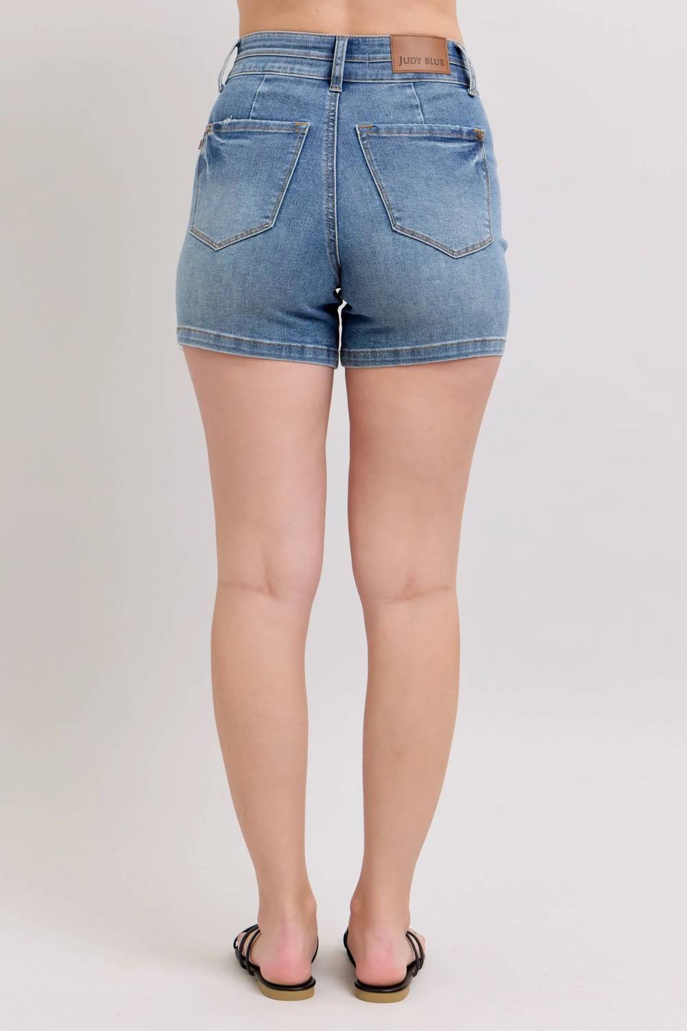 Judy Blue - High Waist Tummy Control Double Button Shorts