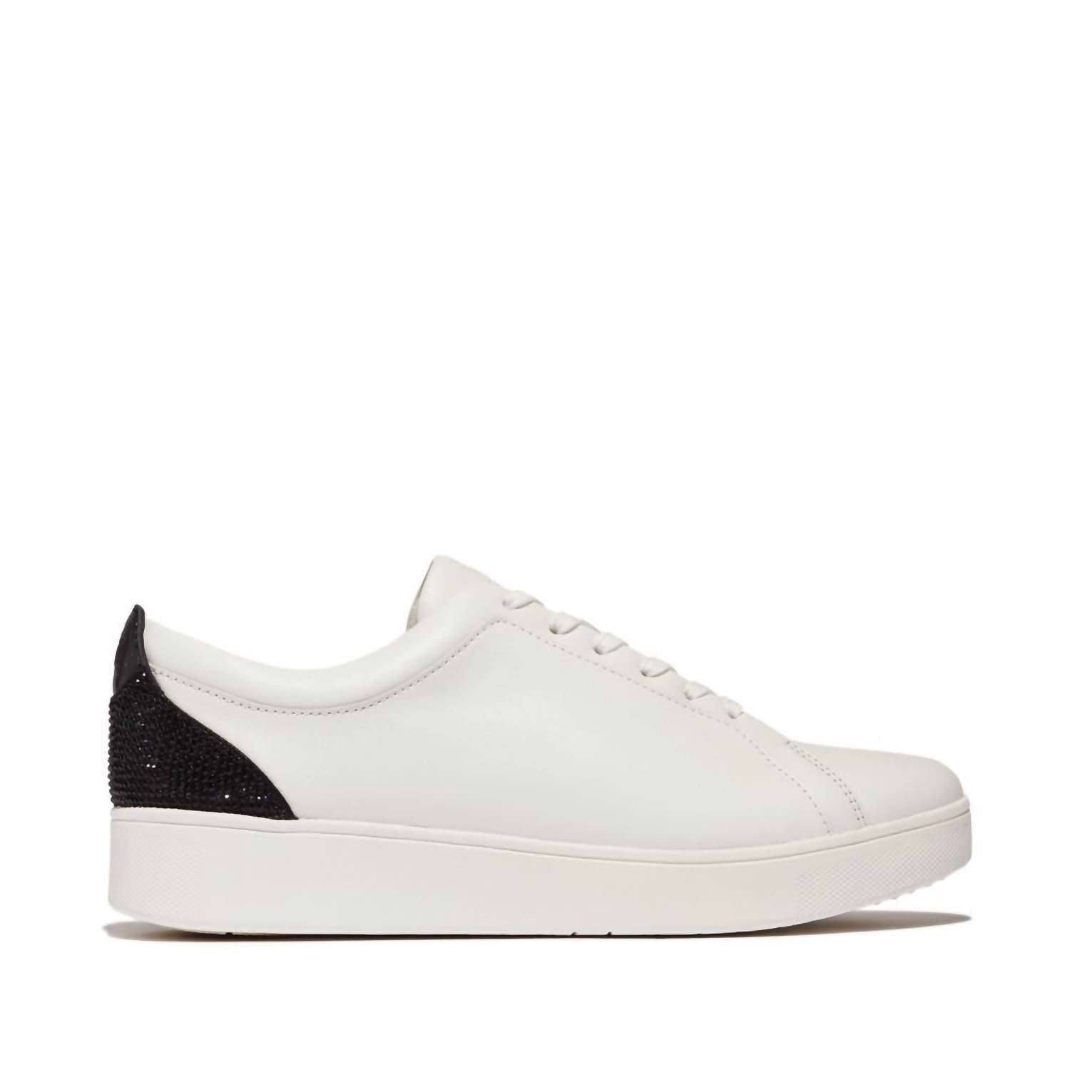 Fitflop - Womens's Rally Crystal Backtab Leather Sneaker