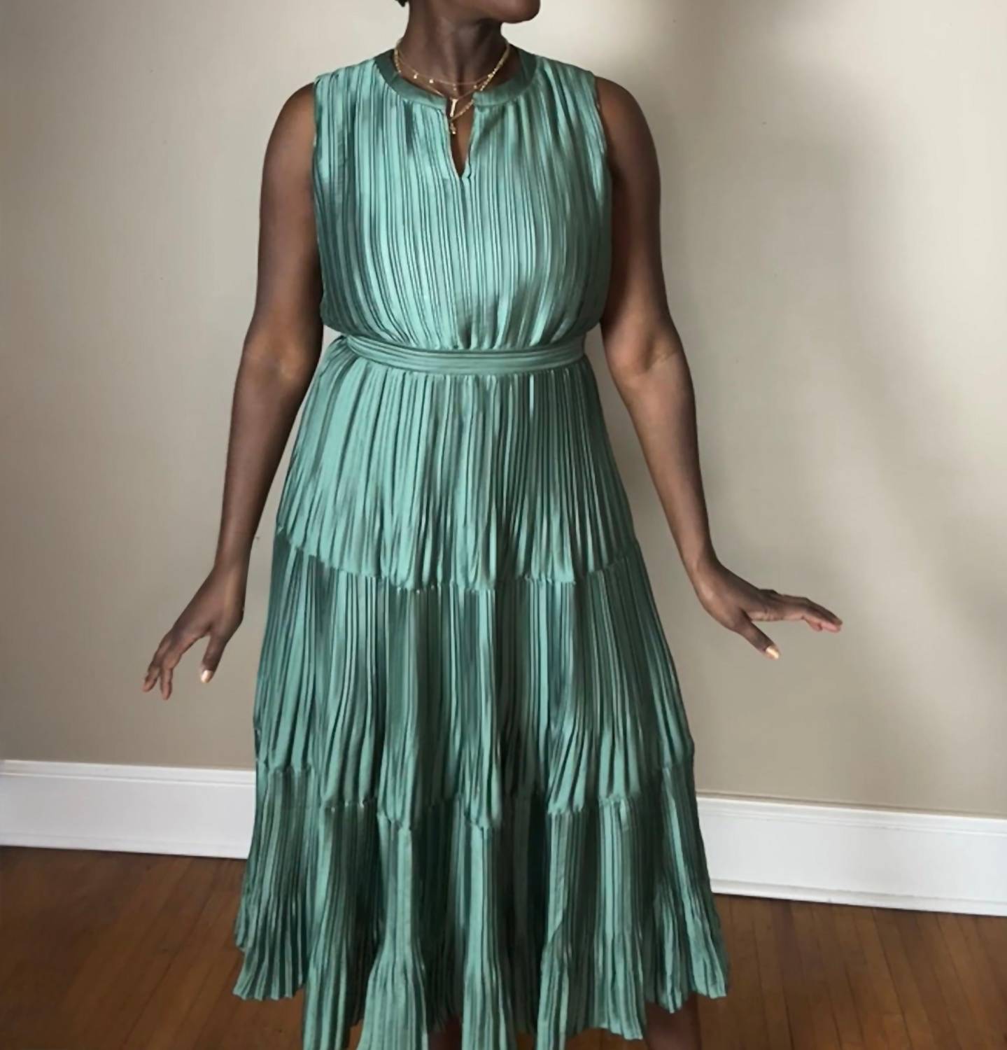 Current Air - Bethany Pleated Tiered Dress
