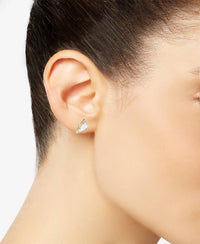 Kendra Scott Women's Cheer Stud Earrings in gold white mother of pearl - women's jewelry - detail view