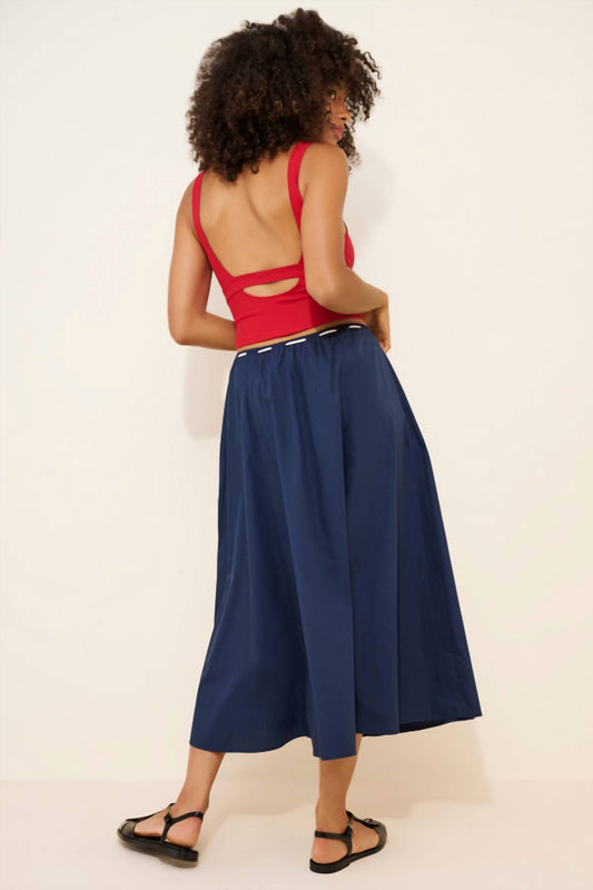 Moon River - Tie Waist Midi Skirt