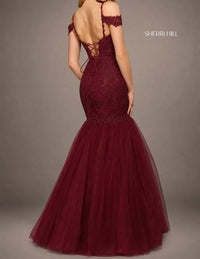 Sherri Hill - Lace & Tulle Mermaid Gown