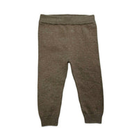 VIVERANO Organics Kid's Lion Appliqué Sweater Knit & Pant Set in oatmeal heather - item - alternate view