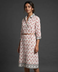 RD Style Amalfi Shirt Dress in terracotta - women's dress - alternate view