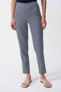 Joseph Ribkoff - Jacquard Geometric Print Slim Pant