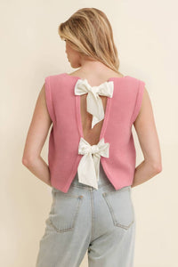 Cloud Ten - Bow Back Sweater Tank