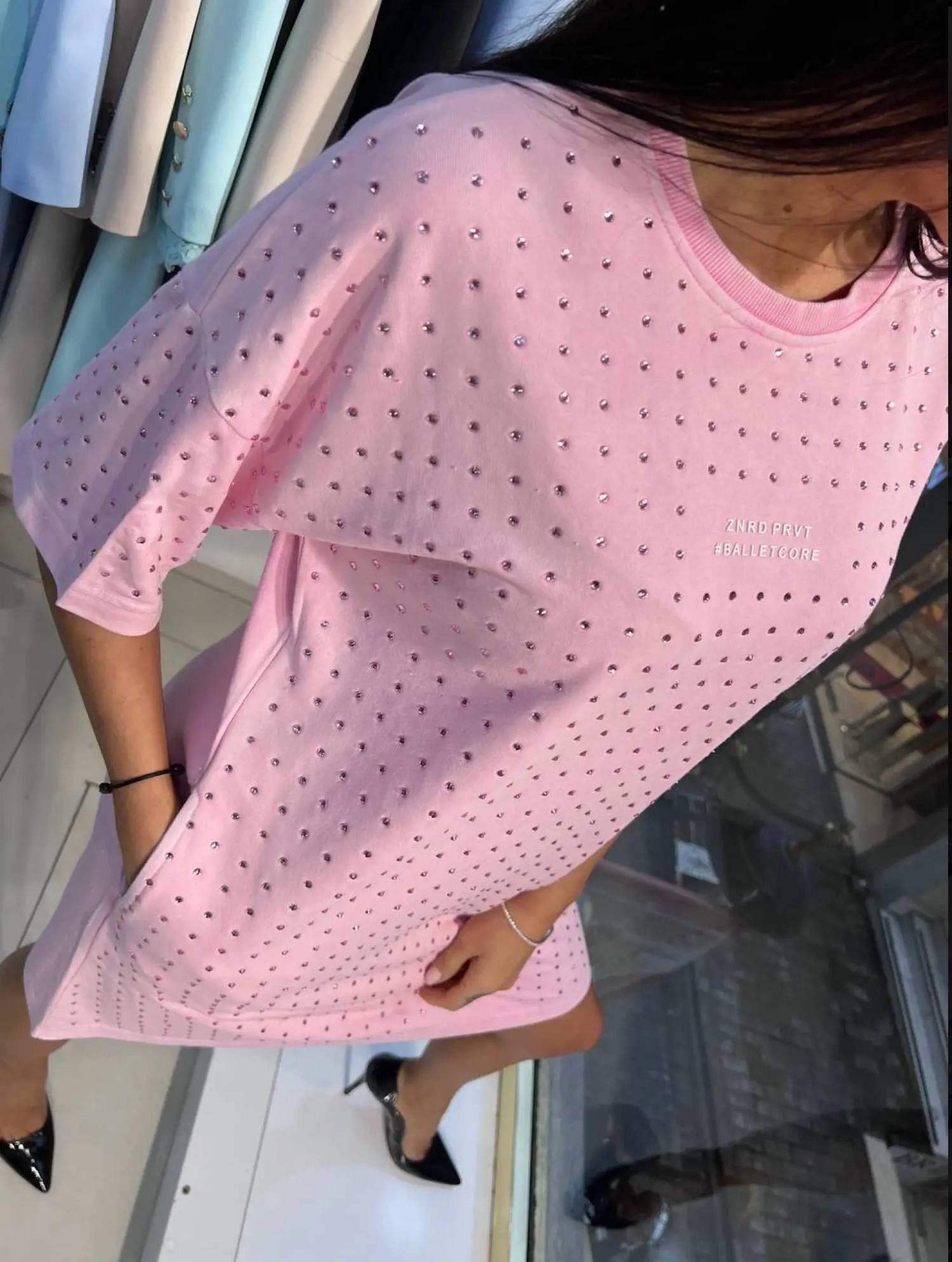 Zanardi - Rhinestone T-shirt Dress