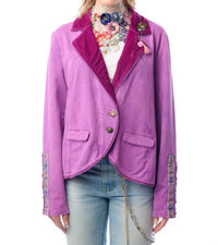 Aratta Colonel Button-up Jacket in violet - women's jacket