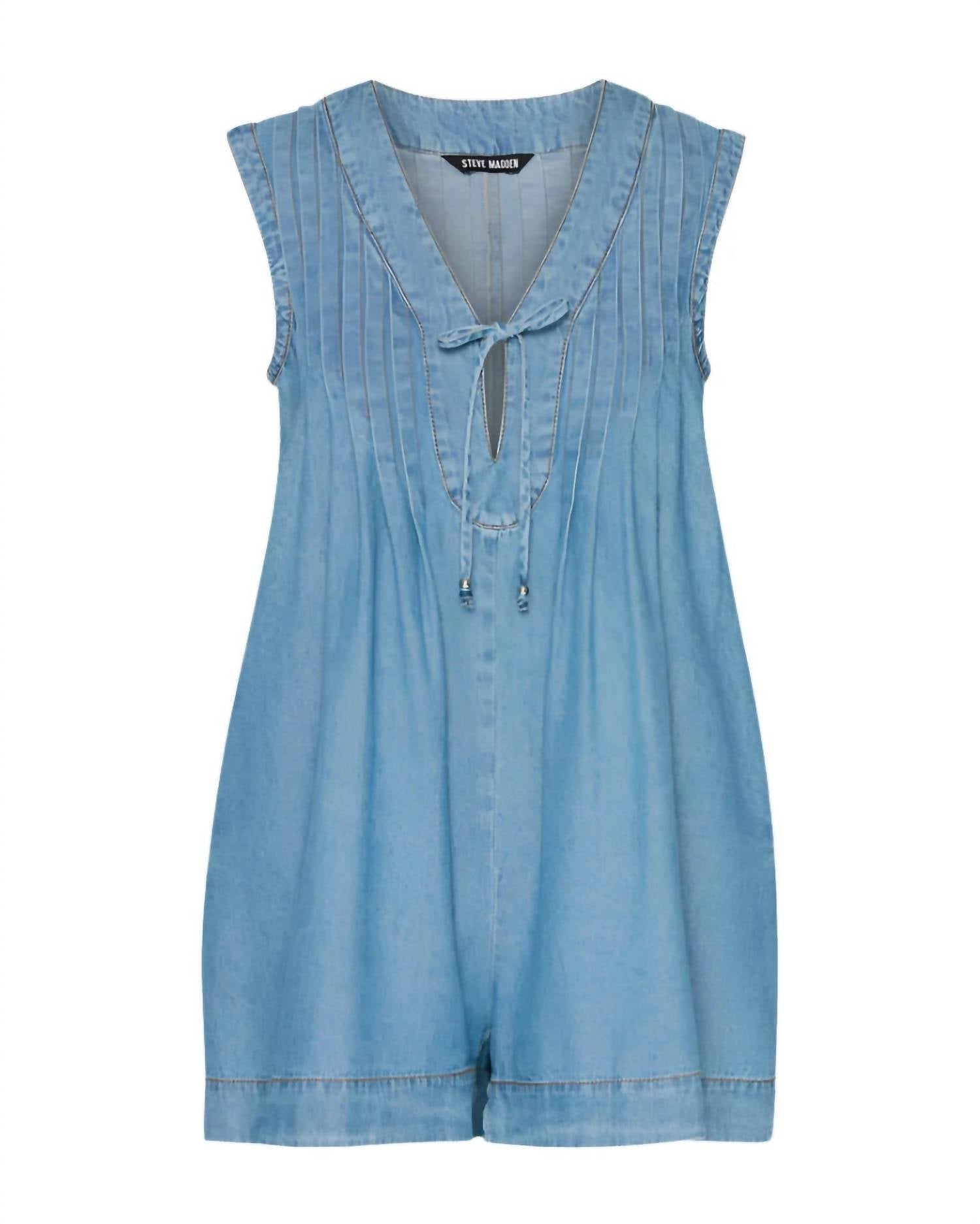 STEVE MADDEN Mick Denim Romper in blue - women's pants - view 5