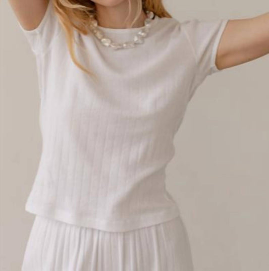 Donni. - Pointelle Baby Tee