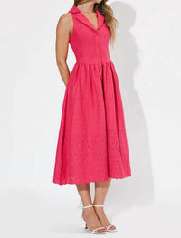 Adelyn Rae - Anastatia Embroidered Halter Midi Dress