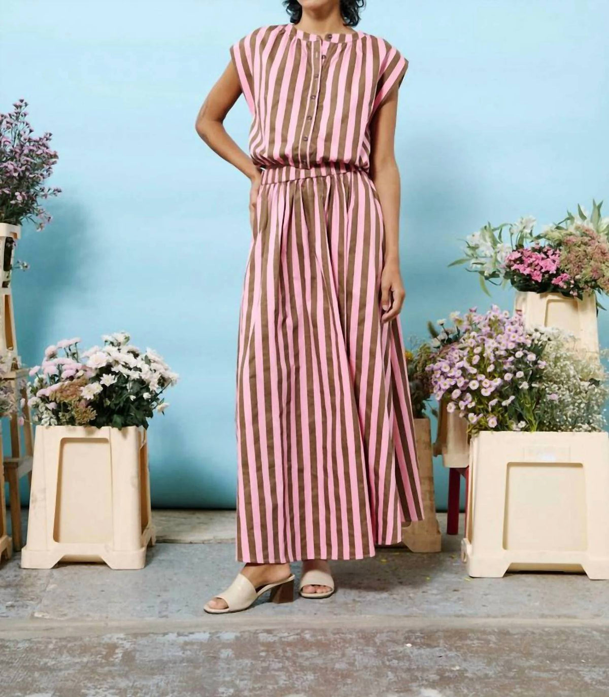 Frnch - Stripe Skirt Set