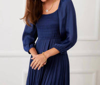 Karen Kane - Blouson Sleeve Smocked Midi Dress